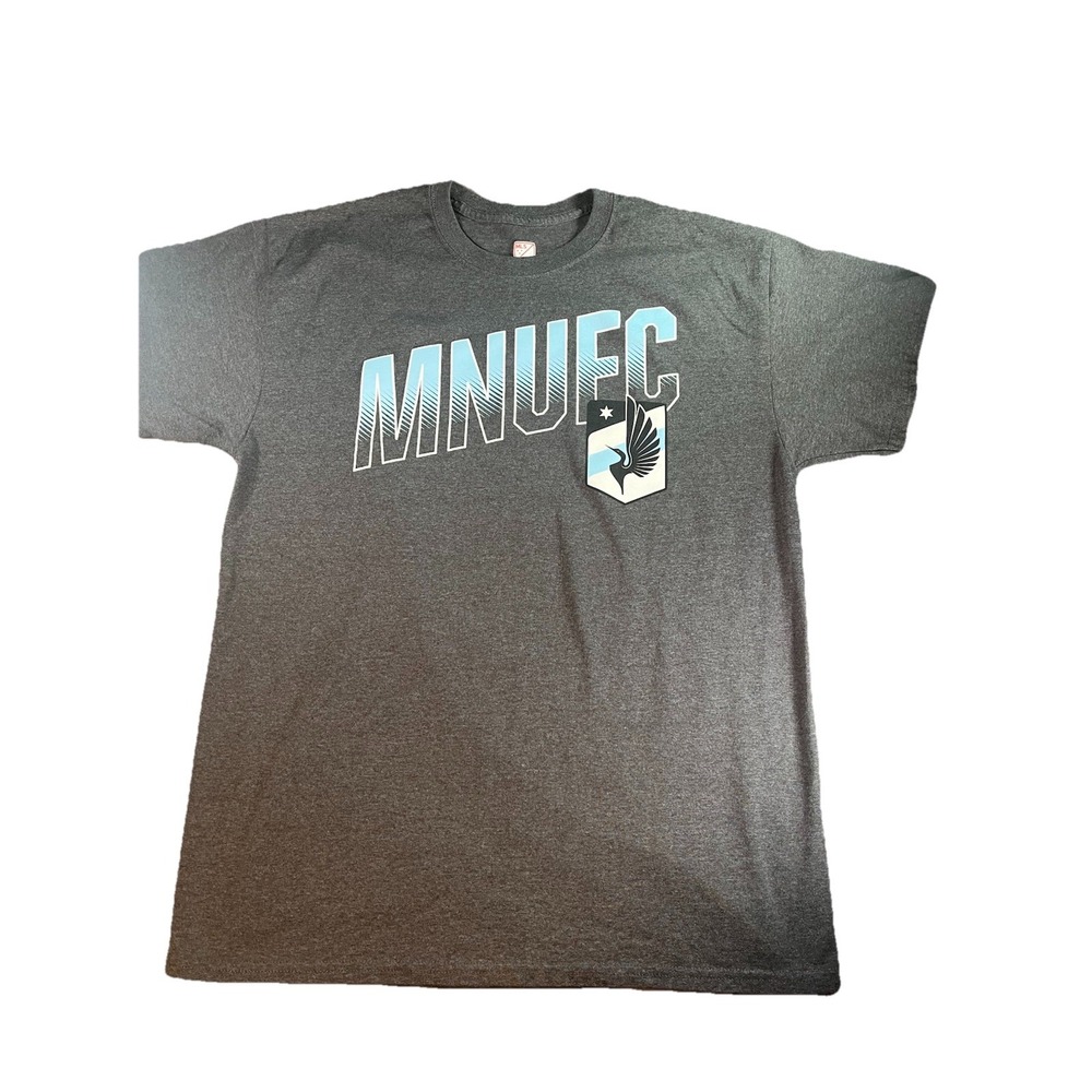 Minnesota United FC MNUFC Unisex Grey Large T Shirt MLS Soccer‎